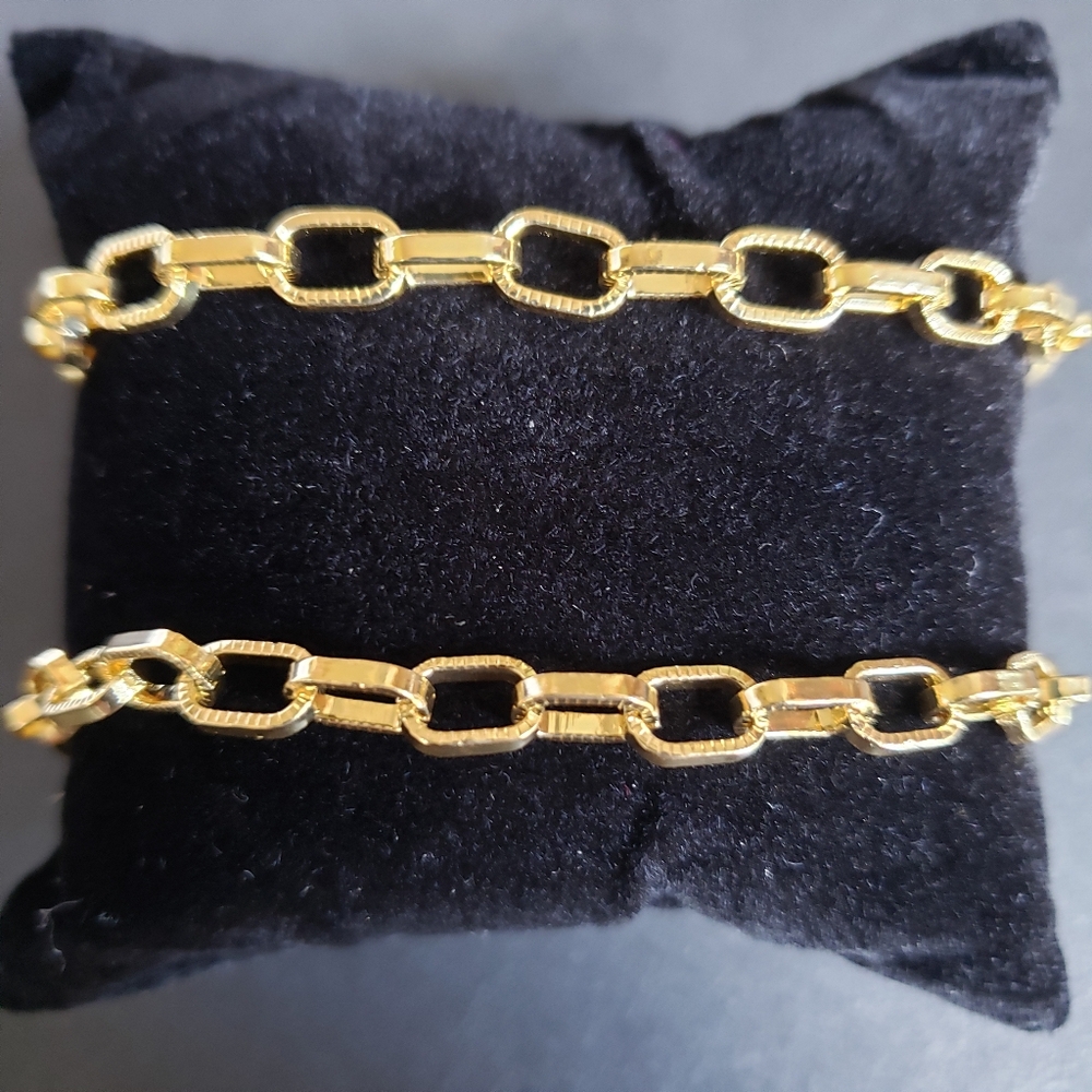 KC Chic Designs Gold Tone Twin Chain Bracelets